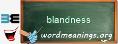 WordMeaning blackboard for blandness
